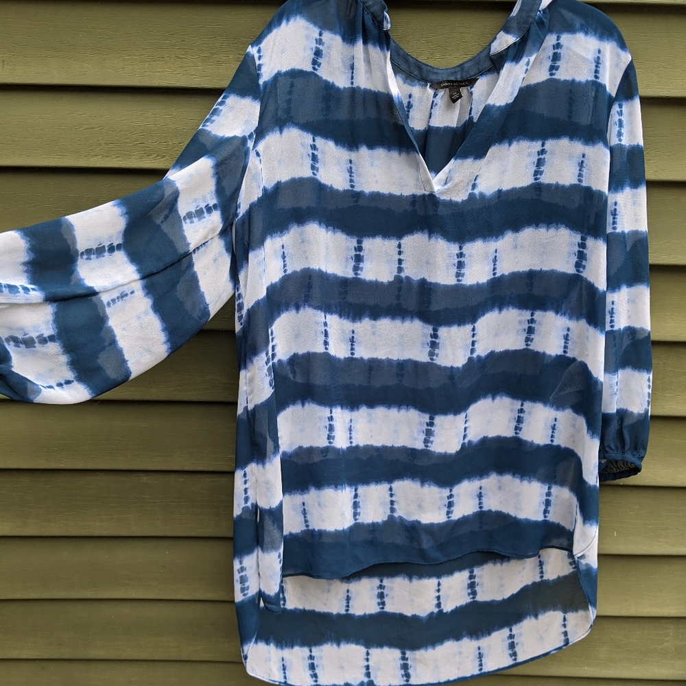 Banana Republic Blue Tye Dye Blouse